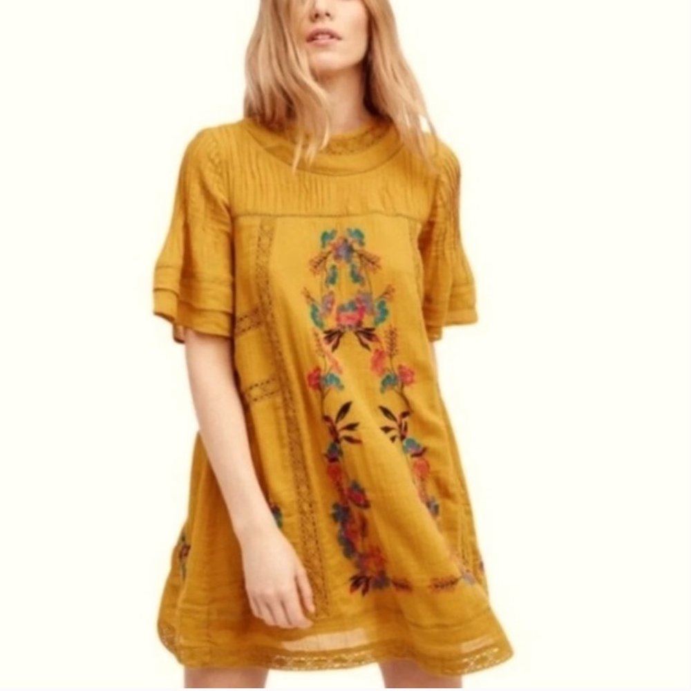 Free People Gold Perfectly Victorian Size Large